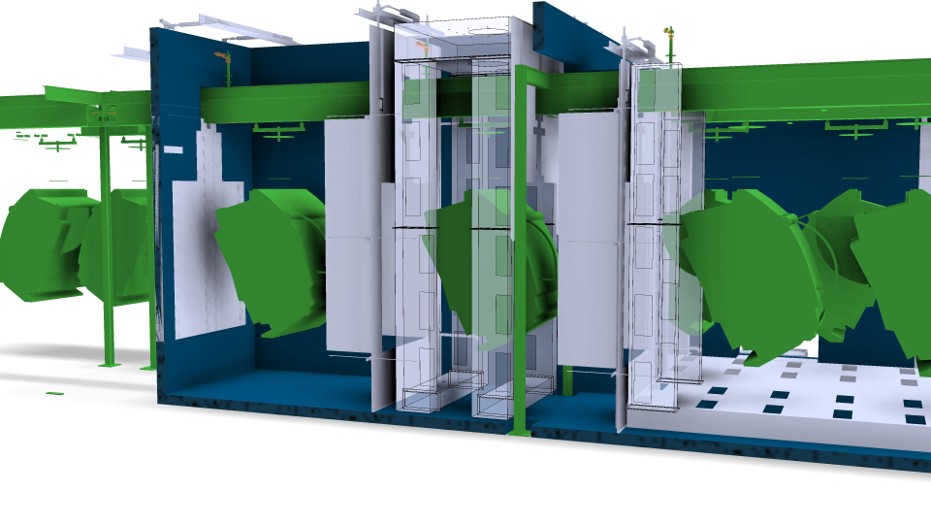 Multi-deurmechanisme voor doorloopovens — ESTEE