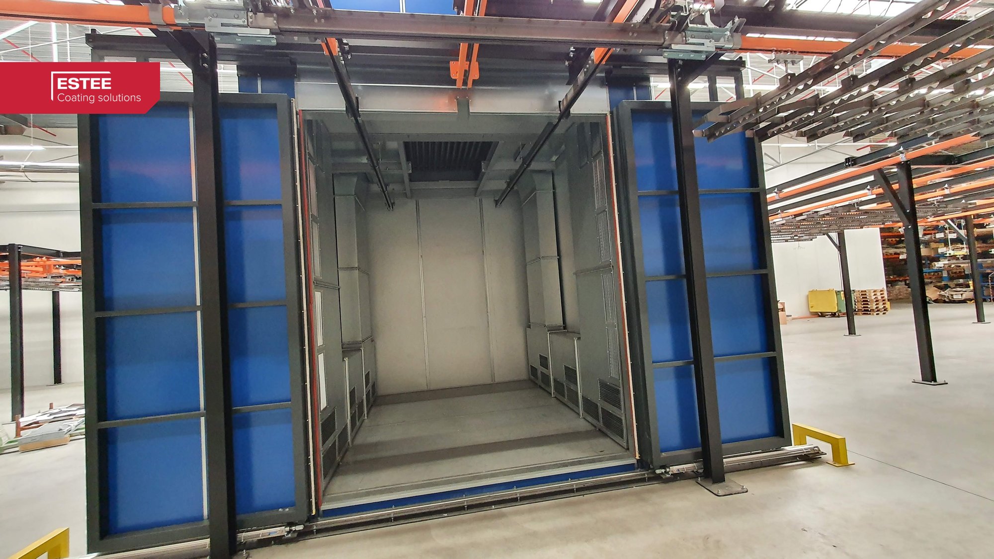 Moffeloven met cassettesysteem voor vijf balken