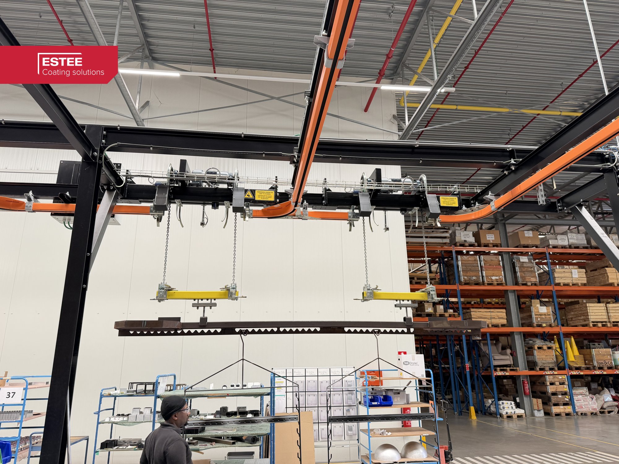 Laadpositie met dropsectie en traversebalken