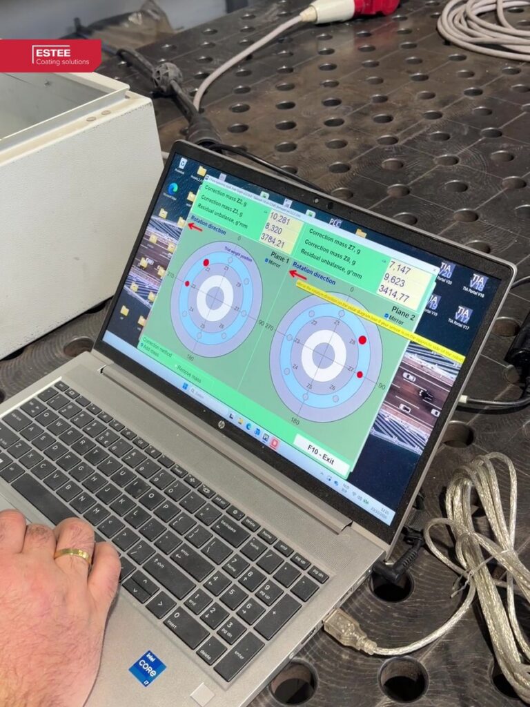 Meting van de onbalans in de balanceersoftware