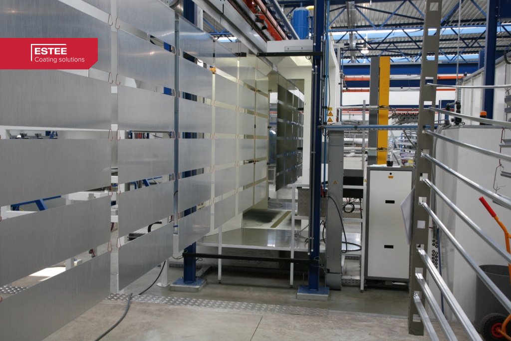 Automatische poedercabine bij Hegge in Hamont-Achel