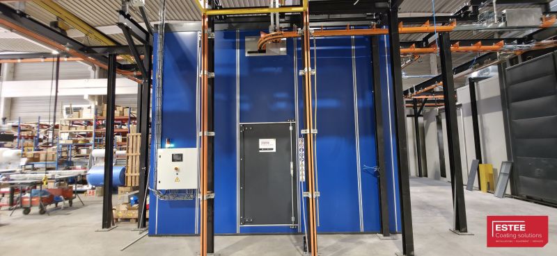 Poederlakinstallatie bij Oxium Portes Techniques met ESTEE-railsysteem